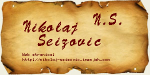 Nikolaj Seizović vizit kartica